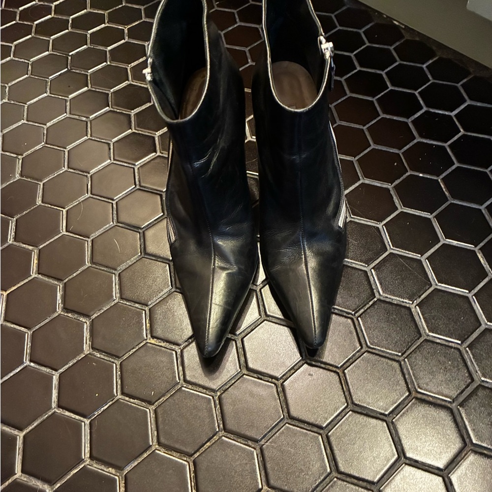 Manolo Blahnik Sleek Black Ankle Boots